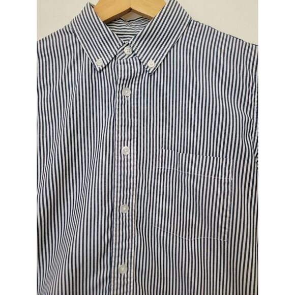 Everlane Short Sleeve Blue White Striped Button Down Casual Shirt Men's Sz S - Picture 3 of 6